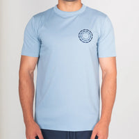 Lanka Circle Stitch T-Shirt - Sky Blue