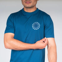Lanka Circle Stitch T-Shirt - Teal Blue