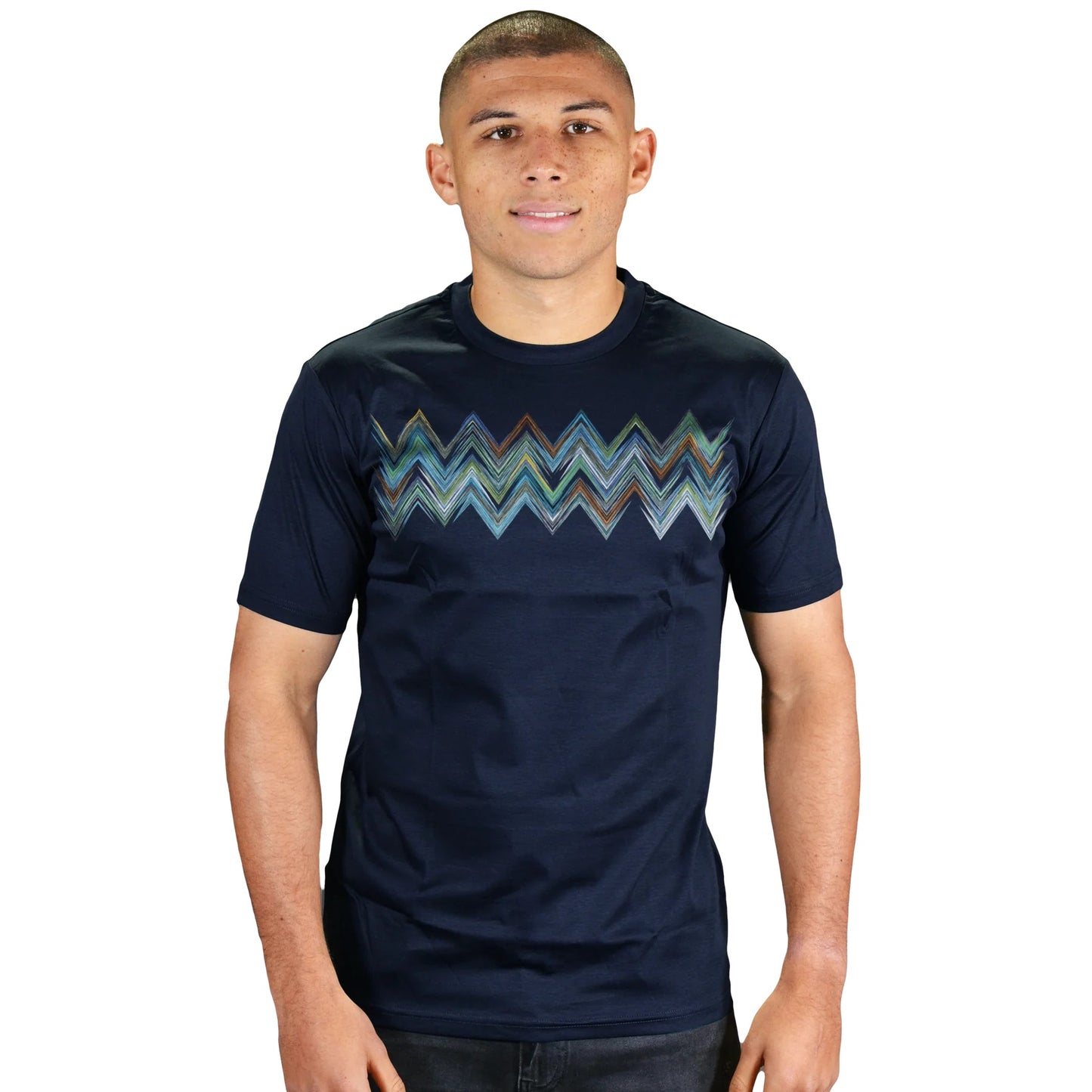 Moda Bandidos, Space Zig T-Shirt, Navy