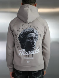 White Threads Statue Hoodie - Stone