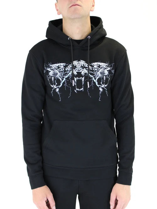 White Threads Trio Tiger Hoodie - Black