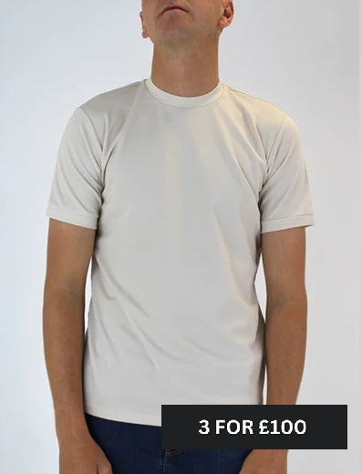 White Threads Plain Lightweight Premium T-Shirt - Beige