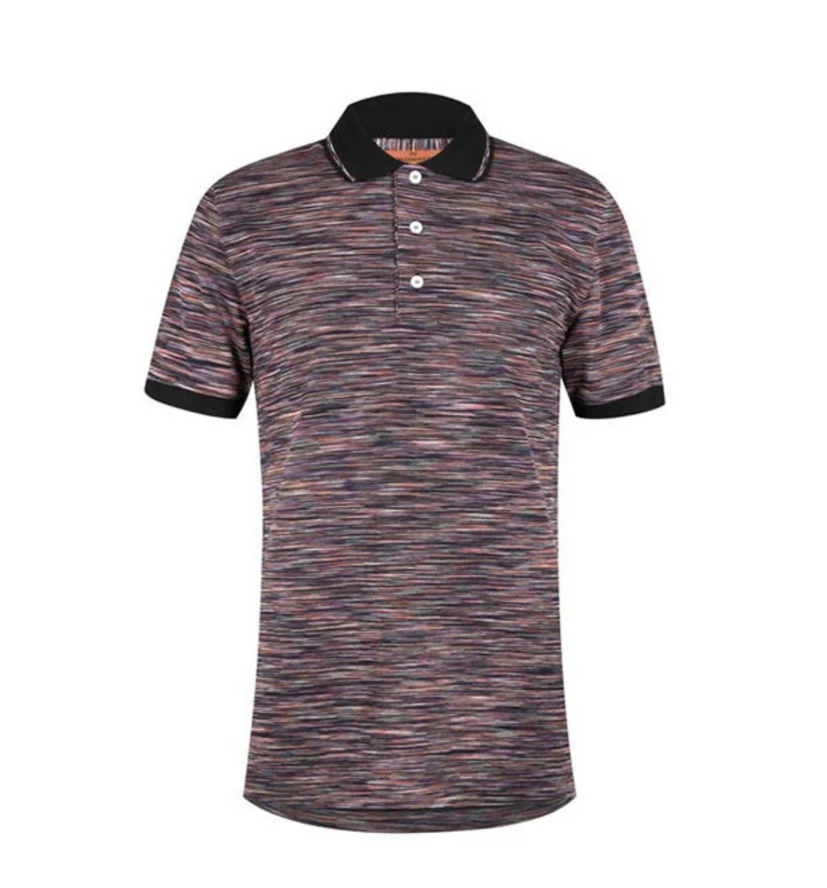 Missoni, Blue/Orange Striped Polo - Cavern Menswear